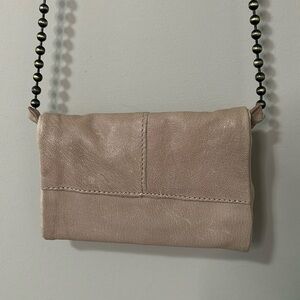 Free People Goat Leather Crossbody Bag Beaded Strap Pockets